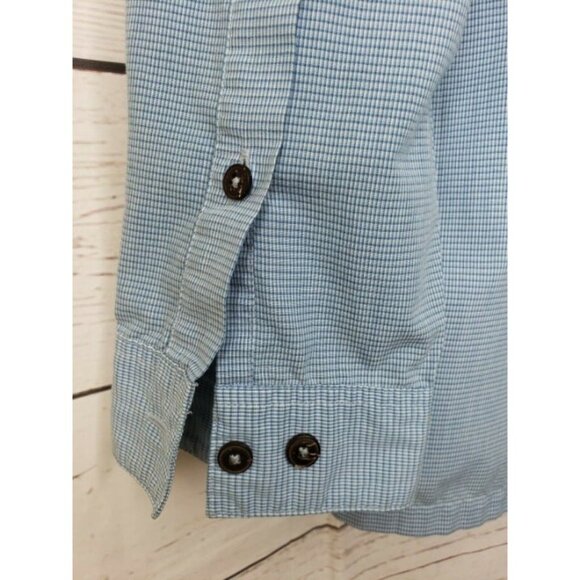 Patagonia Men’s Large Blue Organic Cotton Button-Up Long Sleeve Shirt Jacket - Picture 10 of 11